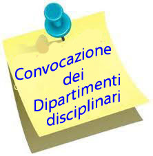 Circolare n. 50  RIUNIONE DIPARTIMENTI